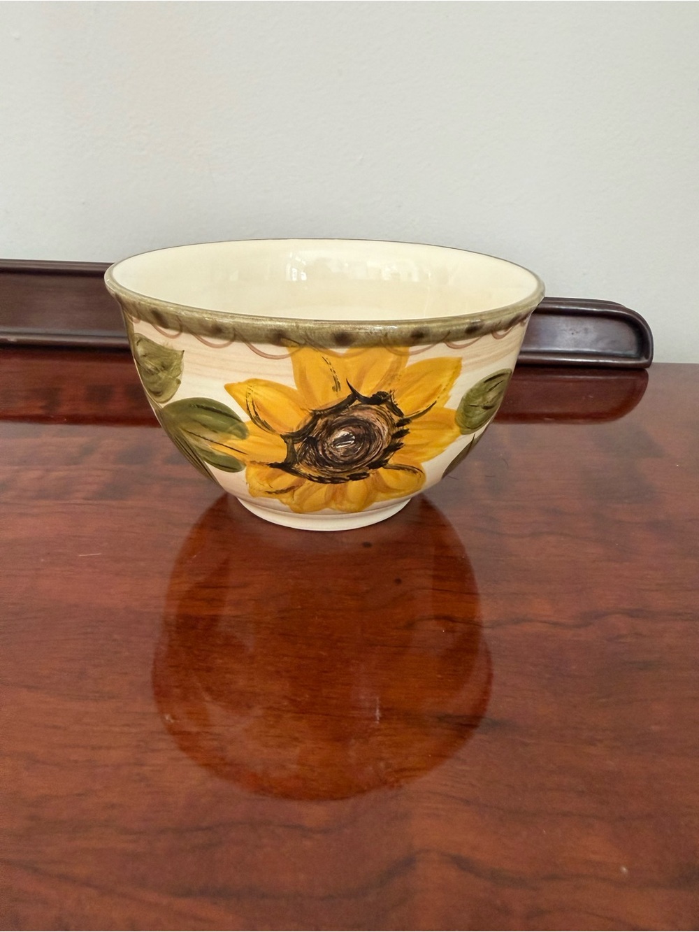 Whole Home Provincial Garden Sunflower Bowl 7” Ceramic